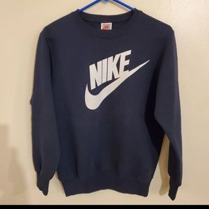 Vintage mens 80s 90s Nike sweatshirt blue y2k